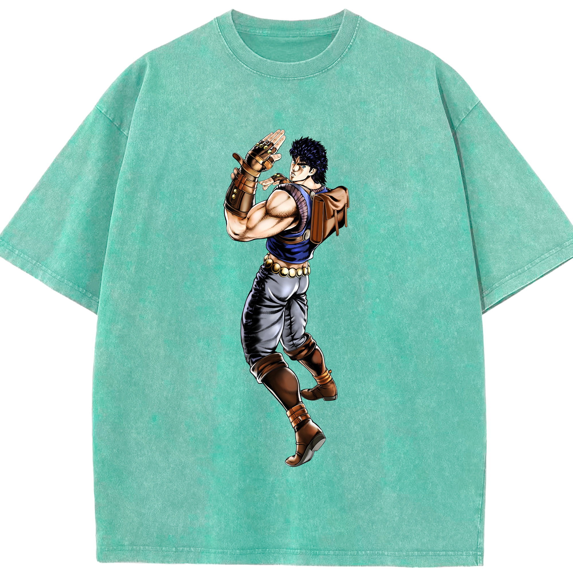 （画像用） ジョジョの奇妙な冒険 /ジョナサン?ジョースター JoJo's Bizarre Adventure Jonathan Joestar 綿100% ヴィンテージ風 半袖Tシャツ（フロントプリント）
